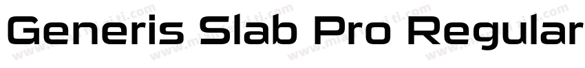 Generis Slab Pro Regular字体转换